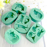 Miniature Kitty Cartoon Fondant Silicone Mold