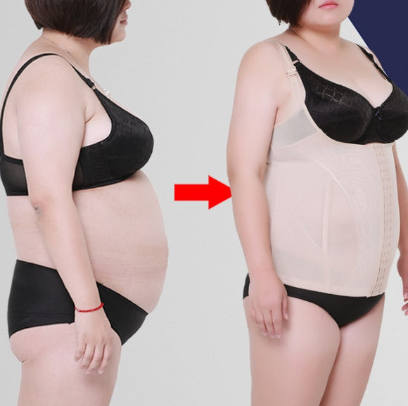 Plus Size Women's Shaper Tops Underbust Corset Waist Trainer Cincher Body Shaper Vest Belt Tummy Slimming Shapewear