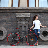 21-33 Speed Bend Put Double Disc Brake, Aluminum Alloy Road Bike or Bicycle