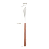 Stainless Steel Western Cutlery Set with Retro Rosewood Wooden Handle
