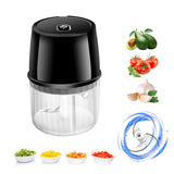 USB Rechargeable Electric Garlic Press, Portable Wireless Food Chopper Mini Complementary Food Mixer