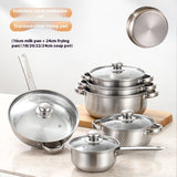 Stainless Steel Pot Kitchen Non-stick Pan Suit