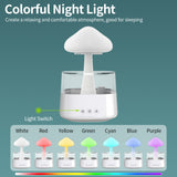 USB Humidifier Water Drip Mushroom Rain Cloud Diffuser Water Drop Sound Aroma Lamp for Home