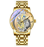 Gold Skeleton Vintage Automatic Quartz Men's Watches, Top Brand Luxury Tool