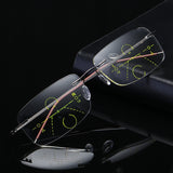 Auto-zoom Progressive Multifocal Reading Glasses with Anti-blue Light Protection