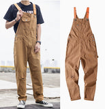 Men's Fashion, Straight Cargo Suspender Jumpsuit