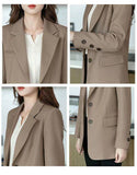 Loose Leisure All-matching Mid-length Coat Top for Women