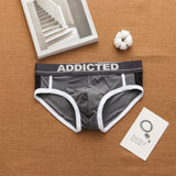 Men's Sexy Low Waist Breathable Ice Silk Mesh Comfortable Fashion Trendy Briefs (Pack of 2)