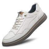 Men's Round Toe Board Sneakers, Microfiber Breathable Shoes