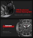 Outdoor Sports Pointer, Solar Rechargeable Luminous Waterproof, Long Endurance Light Driving Round Watch