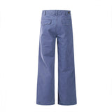 Loose Casual Solid Color, Wide Leg Bootcut Pants