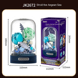 Building Blocks Flower Music Box, Valentine's Day Gift, Assembled Toys