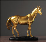 Bronze Horse Head Sculpture – Resin War Decor for Home & Office
