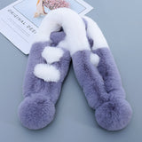 Classic Color-matched Plush Cross Scarf