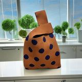 Women's Contrast Color, Polka Dot Handbag