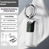 Compact Folding Mini Fan with Ice Pack Cooling – Handheld & Neck Hanging Design