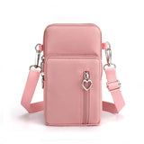Solid Color Mobile Phone Bag, Female Messenger Crossbody Shoulder Arm Bags