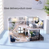 Handmade DIY Cottage House Building Model, Modern Style Attic, Children's Toy