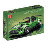 Lie-down Sports Car Assembled Model, Building Blocks Toys