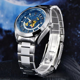 Men's Multifunctional Mechanical, GMT Dual Time Zone, Luminous Waterproof Watch