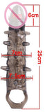 Extended Cover, Barbed Thick Penis Ring