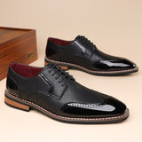 Men’s Premium Pointed Toe Leather Shoes – Breathable & Comfortable Formal Style