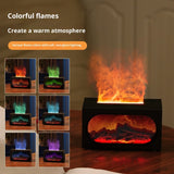 Fireplace Look, Desktop Colorful Simulation Flame Humidifier