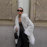 Women’s Faux Fur Thick Winter Coat – Elegant Warm Long Jacket