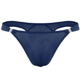Men's Translucent, Ice Silk, Low Waist Buckle, T-back Underwear