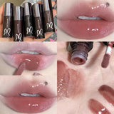 Black Tube, Glossy Milk Tea Color, Moisturizing Lip Oil