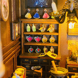 DIY Model, Cottage Magic Book Stand, Assembled Small House, Three-dimensional Building