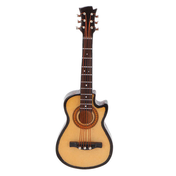 Wooden Cutaway, Mini Acoustic Guitar Model, Musical Instrument Ornaments