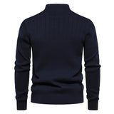 Men’s Half-zip Knitted Sweater – Casual Stand Collar Long-sleeve Pullover for Fall & Winter