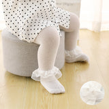 Spring Summer Mesh Girls' Tights, Baby Princess Leggings, Cute Flower Soft Cotton Children's Stockings