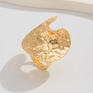 Twin Style Alloy Pleated Square Ring