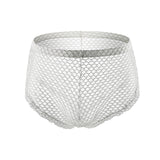 Men's Large Mesh Button Side Slit Boxers