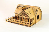 Wooden 3D Stereo Puzzle, Small House Building Assembly Model, DIY Ornaments