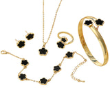 Jewelry Suit, Acrylic Bracelet Necklace Ring Stud Earrings