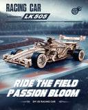 3D Wooden Puzzle Racing Car Model Kits with Mechanical Roaring Engine