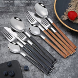 Stainless Steel Cutlery with Wooden Handle