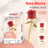 Artificial Rose Bouquet Building Blocks Set – Creative Flower Assembly Toy