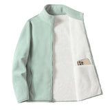 Women's Autumn and Winter Lamb Wool, Stand Up Collar Cardigan Sweatshirt
