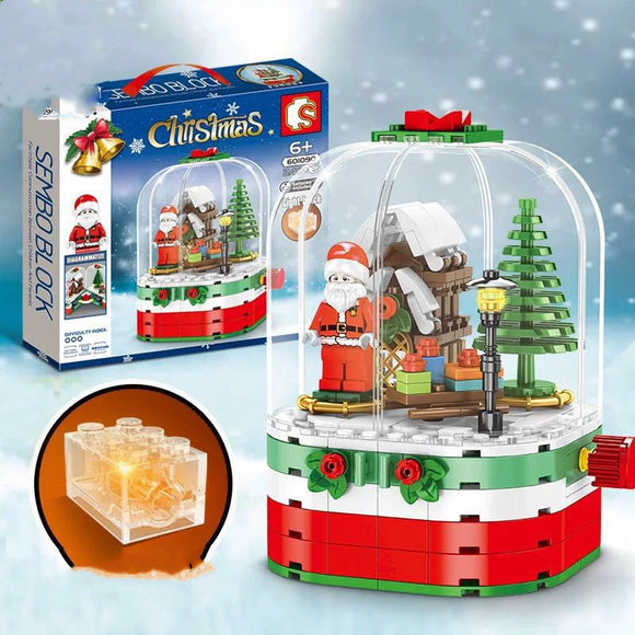 Revolving Christmas House, Assembled Building Blocks
