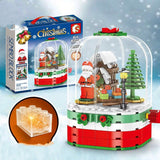 Revolving Christmas House, Assembled Building Blocks