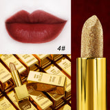 Velvet Matte, Non-stick, No Fade, Fashionable Shiny Gold Cup Powder Lipstick