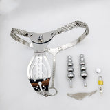 Stainless Steel Female Metal Chastity Belt Lock, Catheter Device