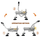 Manual Stainless Steel Potato Strip Cutting Machine with 3 Blades – Chinese Style Kitchen Slicer