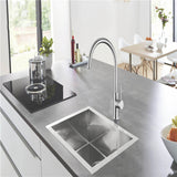 304 Stainless Steel Kitchen Faucet – Modern Sink Tap with Hot & Cold Water