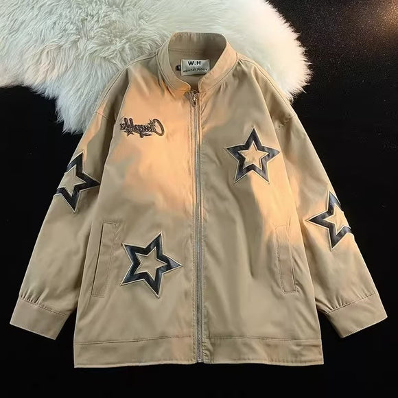 High Street Loose Couple Baseball Uniform Jacket