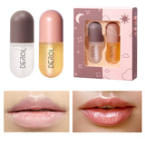 Day Night Instant Volume Lip Plumper Oil, Clear, Long Lasting, Nourishing, Repairing, Fine Line Reduction Care, Beauty Cosmetics